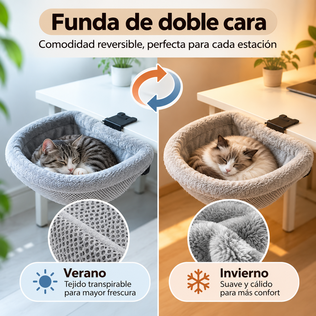 MichiDesk: Hamaca flotante para gatos