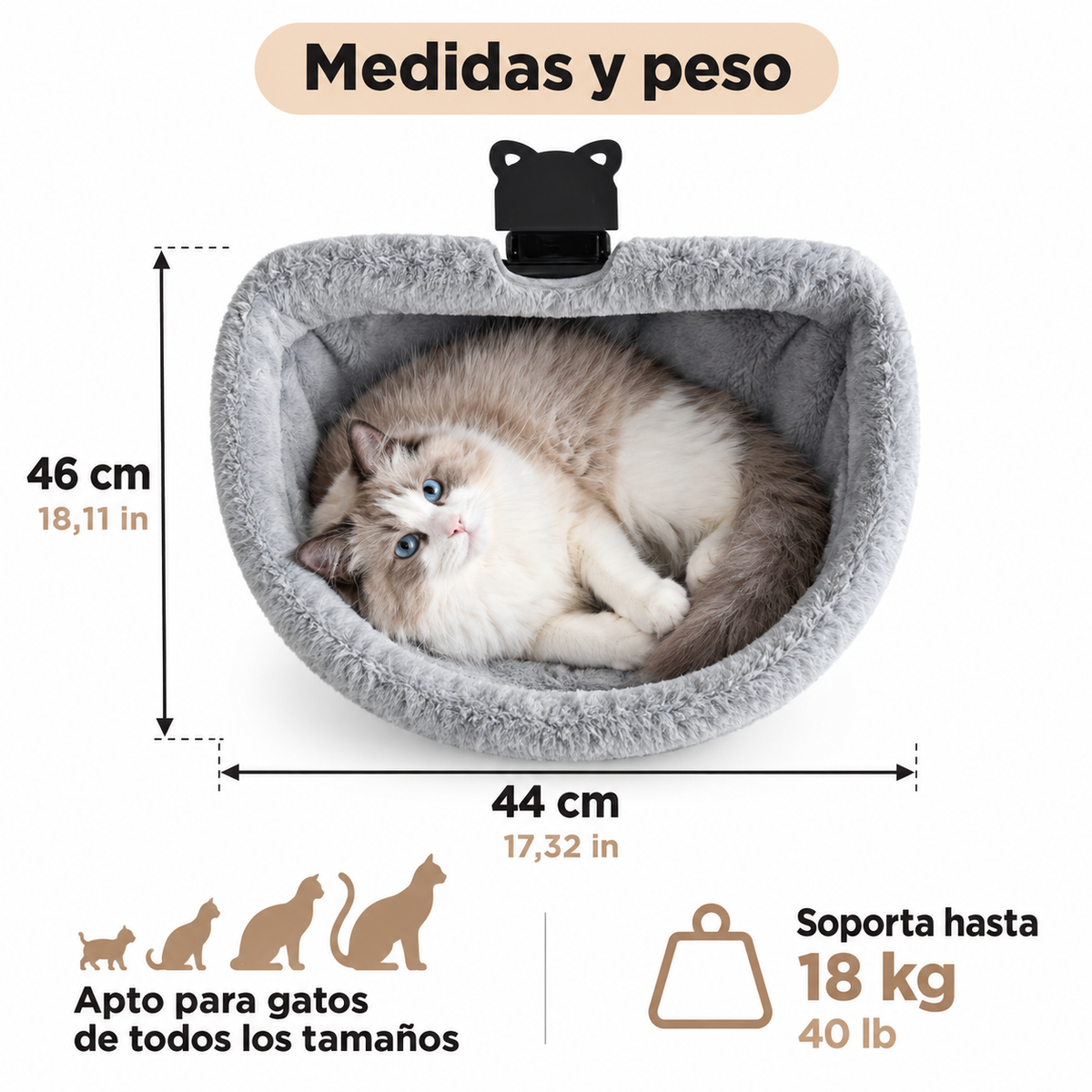 MichiDesk: Hamaca flotante para gatos